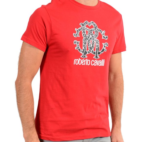 Roberto Cavalli "Beachwear" Men's Red T-Shirt - Picture 2 of 8